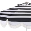 Safavieh Lucerna 9 Ft Metal and Fabric Crank Umbrella in Black / White