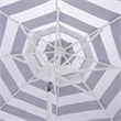 Safavieh Lucerna 9 Ft Metal and Fabric Crank Umbrella in Black / White
