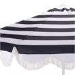 Safavieh Lucerna 9 Ft Metal and Fabric Crank Umbrella in Navy  / White