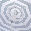 Safavieh Lucerna 9 Ft Metal and Fabric Crank Umbrella in Green / White