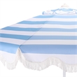 Safavieh Lucerna 9 Ft Metal and Fabric Crank Umbrella in Baby Blue / White