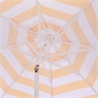 Safavieh Lucerna 9 Ft Metal and Fabric Crank Umbrella in Yellow / White