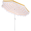 Safavieh Lucerna 9 Ft Metal and Fabric Crank Umbrella in Yellow / White