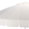 Safavieh Panza 9 Ft Metal and Fabric Crank Umbrella  in Ivory / White