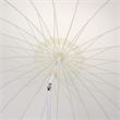 Safavieh Panza 9 Ft Metal and Fabric Crank Umbrella  in Ivory / White