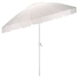 Safavieh Panza 9 Ft Metal and Fabric Crank Umbrella  in Ivory / White