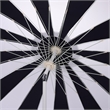 Safavieh Panza 9 Ft Metal and Fabric Crank Umbrella in Navy / White