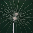 Safavieh Panza 9 Ft Metal and Fabric Crank Umbrella in Green / White