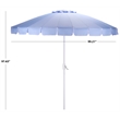 Safavieh Panza 9 Ft Metal and Fabric Crank Umbrella in Baby Blue / White