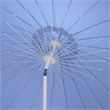 Safavieh Panza 9 Ft Metal and Fabric Crank Umbrella in Baby Blue / White
