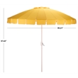 Safavieh Panza 9 Ft Metal and Fabric Crank Umbrella in Yellow / White