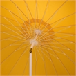 Safavieh Panza 9 Ft Metal and Fabric Crank Umbrella in Yellow / White