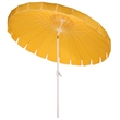 Safavieh Panza 9 Ft Metal and Fabric Crank Umbrella in Yellow / White