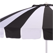 Safavieh Buti 9 Ft Metal and Fabric Crank Umbrella in Black  / White