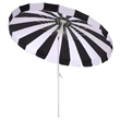 Safavieh Buti 9 Ft Metal and Fabric Crank Umbrella in Black  / White