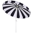 Safavieh Buti 9 Ft Metal and Fabric Crank Umbrella  in Navy / White