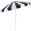 Safavieh Buti 9 Ft Metal and Fabric Crank Umbrella  in Navy / White