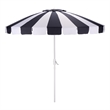 Safavieh Buti 9 Ft Metal and Fabric Crank Umbrella  in Navy / White