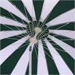 Safavieh Buti 9 Ft Metal and Fabric Crank Umbrella in Green / White