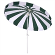 Safavieh Buti 9 Ft Metal and Fabric Crank Umbrella in Green / White