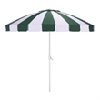 Safavieh Buti 9 Ft Metal and Fabric Crank Umbrella in Green / White