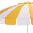 Safavieh Buti 9 Ft Metal and Fabric Crank Umbrella in Yellow / White