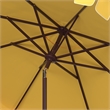 Safavieh Zimmerman 11Ft Round Metal and Fabric Crank Umbrella in Yellow