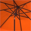 Safavieh Zimmerman 11Ft Round Metal and Fabric Crank Umbrella in Orange