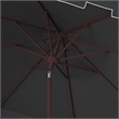 Safavieh Zimmerman 11Ft Round Metal and Fabric Crank Umbrella in Black