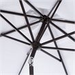 Safavieh Herla 11Ft Metal and Fabric Auto Tilt Market Umbrella in White