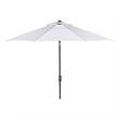 Safavieh Herla 11Ft Metal and Fabric Auto Tilt Market Umbrella in White