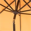 Safavieh Elegant Valance 11Ft Round Metal and Fabric Crank Umbrella in Yellow