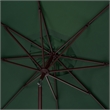 Safavieh Elegant Valance 11Ft Round Aluminum Umbrella in Green / White