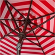 Safavieh Athens 11Ft Round Metal and Fabric Crank Umbrella in Red