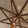 Safavieh Cannes 11Ft Round Wood Umbrella in Beige