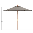 Safavieh Cannes 11Ft Round Wood Umbrella in Gray