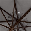 Safavieh Cannes 11Ft Round Wood Umbrella in Gray