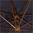Safavieh Cannes 11Ft Round Wood Umbrella in Navy