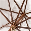 Safavieh Cannes 11Ft Round Wood Umbrella in Ivory