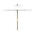 Safavieh Cannes 11Ft Round Wood Umbrella in Ivory