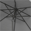 Safavieh Venice 11Ft Round Metal and Fabric Crank Umbrella in Gray