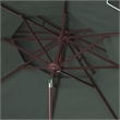 Safavieh Zimmerman 9Ft Double Top Metal and Fabric Market Umbrella in Green