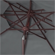Safavieh Zimmerman 9Ft Double Top Metal and Fabric Market Umbrella in Gray/White