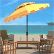 Safavieh Zimmerman 9Ft Double Top Metal Market Umbrella in Yellow / White