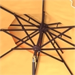 Safavieh Zimmerman 9Ft Double Top Metal Market Umbrella in Yellow / White