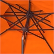 Safavieh Zimmerman 9Ft Double Top Metal Market Umbrella in Orange / White