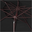 Safavieh Zimmerman 9Ft Double Top Metal and Fabric Market Umbrella inBlack/White