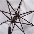 Safavieh Vienna 11Ft Round Metal and Fabric Crank Umbrella in Beige / White