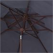 Safavieh Lorenia  9Ft Double Top Metal and Fabric Market Umbrella in Navy