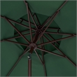 Safavieh Elegant Valance 9Ft Double Top Aluminum Umbrella in Green / White